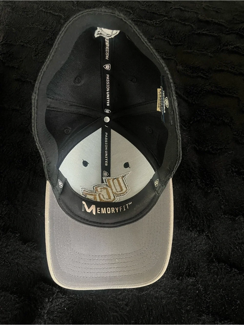 UCF Nights Hat Cap Beige Black Strapback College Sports NCAA Baseball